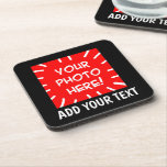 Porta-copo Foto personalizada e texto<br><div class="desc">Páscoa personalizada de fotos e bebidas de texto</div>