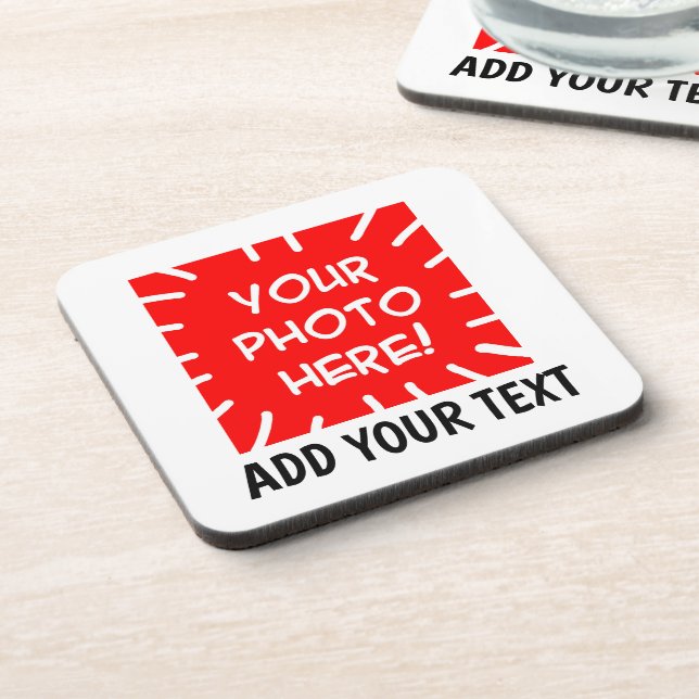 Porta-copo Foto personalizada e texto (Left Side)