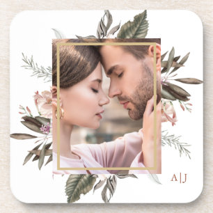 Porta-copo Foto simples de enquadramento botânico com monogr