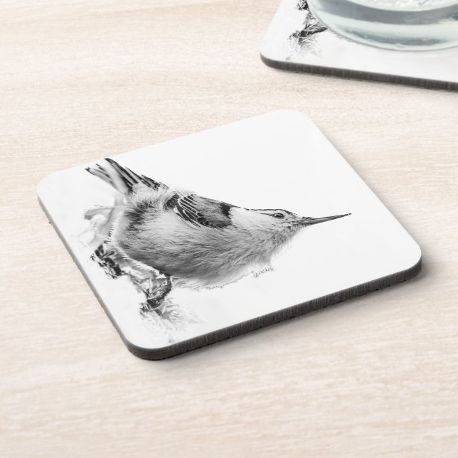Porta-copo Fotografia de aves brancas (Left Side)