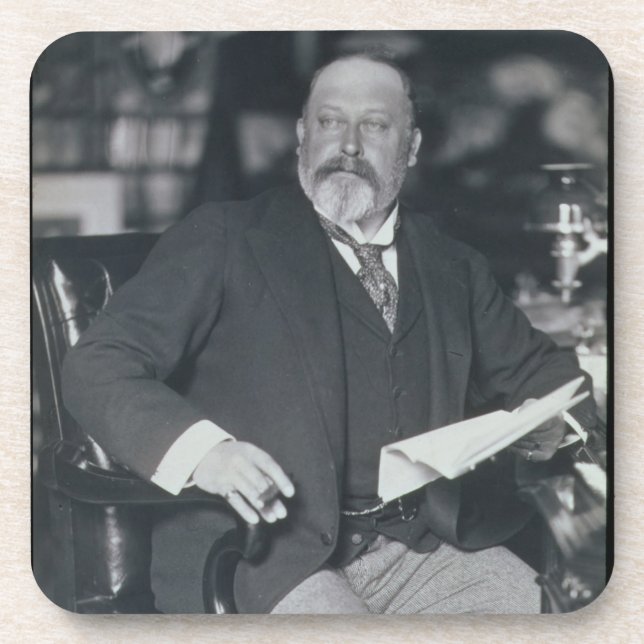 Porta-copo Fotografia do retrato de Edward VII (1841-1910) (Frente)