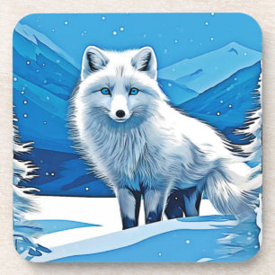 Porta-copo Fox Art de inverno
