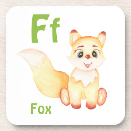 Porta-copo Fox personalize ABC: Carta F - Adicione seu nome