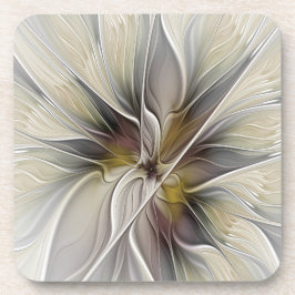 Porta-copo Fractal Floral, Flor Fantasia com Cores da Terra