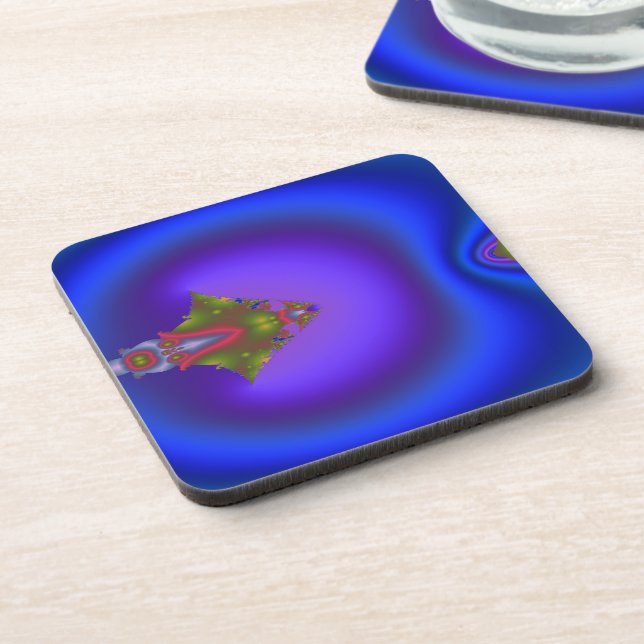 Porta-copo Fractal Fluido Azulado (Left Side)