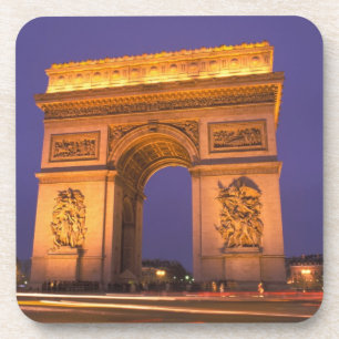 Porta-copo França, Paris, Arc de Triomphe ao entardecer.