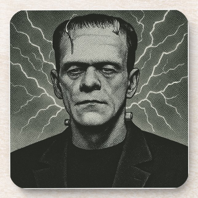 Porta-copo Frankenstein Electricity Art (Frente)