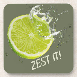 Porta-copo Fresh Citrus Coaster Set- Lime Design