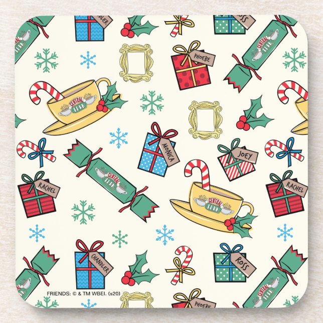 Porta-copo FRIENDS™ | Padrão de Ícone de Natal (Frente)