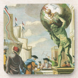 Porta-copo Frontispício de Atlas da Era Barroca Vintage Globo