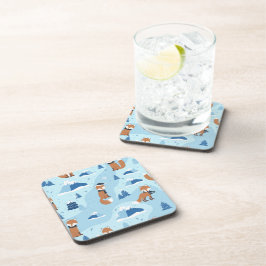 Porta-copo Frosty Winter Foxes