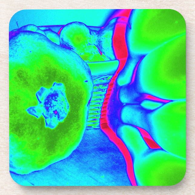 Porta-copo fruta fluorescente verde (Frente)