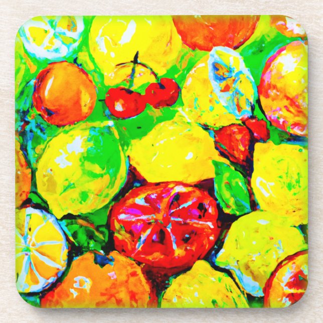 Porta-copo frutas de Verão, Comprar de Arte (Frente)