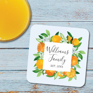 Porta-copo Frutas e Flores de Laranja Elegantes Floral de Ver