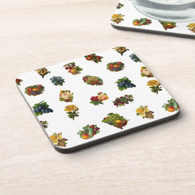 Porta-copo Frutas e Flores Vintage (Left Side)