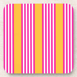 Porta-copo Fuchsia e padrão amarelo de cinco faixas