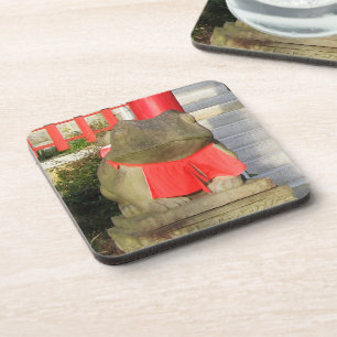 Porta-copo Fuku Kaeru 福 か え る Sapo da Fortune com Red