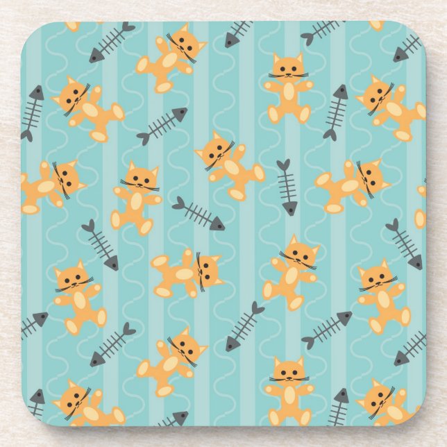 Porta-copo fundo com gatos (Frente)