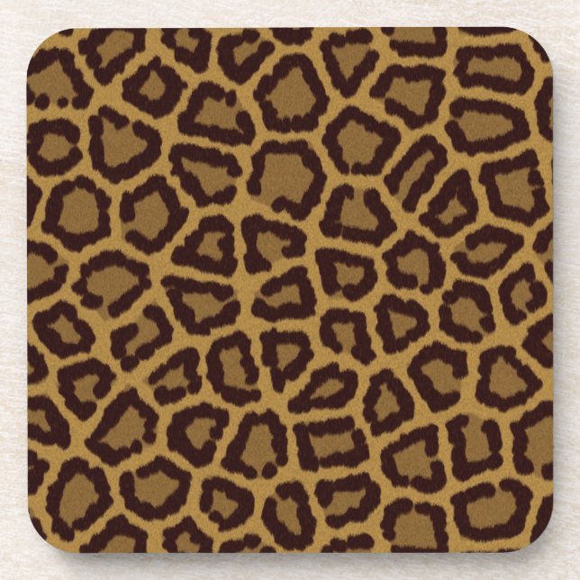 Porta-copo Fundo do azulejo com uma pele do leopardo (Frente)
