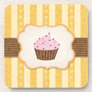 Porta-copo Fundo do cupcake do vintage