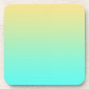 Porta-copo Fundo Gradiente Pastel Turquesa Amarelo