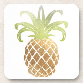 Porta-copo Fundo PixDezines Faux Dourado Pineapple/DIY