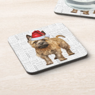 Porta-copo Funny Cairn Terrier Dog Woof Word Art Holiday