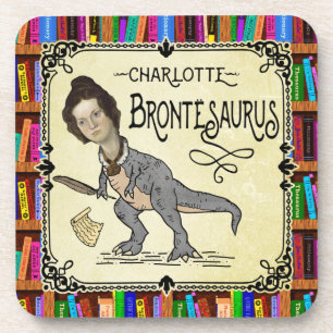 Porta-copo Funny Charlotte Bronte Surus Dinossaur Book Reader