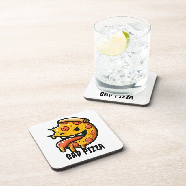Porta-copo Funny Face Pizza Coaster (Lado Direito)