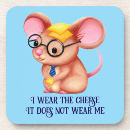 Porta-copo Furry Cheese Man Business Mouse Tie Glasses Nerdy