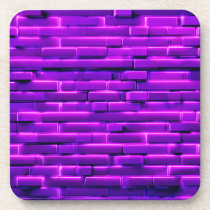 Porta-copo Futurística Neon Brick Wall Design