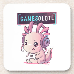 Porta-copo Gamesolotl - Gamer Axolotl