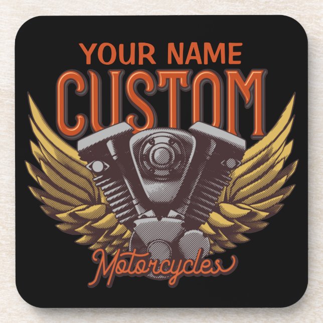 Porta-copo Garagem Personalizada de Eagle Wings Biker (Frente)
