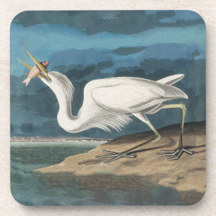 Porta-copo Garça Branca Grande de Audubon: Ave Costeira Vinta