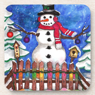 Porta-copo Garden Snowman