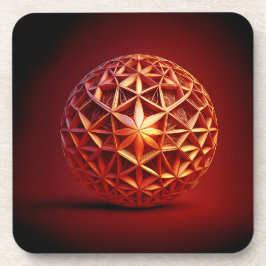 Porta-copo Gasket Fractal Sierpinski Vermelho