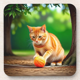 Porta-copo Gatinho Laranja