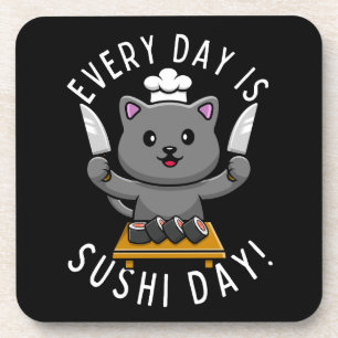 Porta-copo Gato Chef Engraçado Fofo Todos os Dias são Dia de 