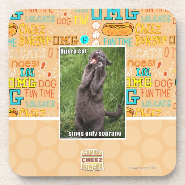 Porta-copo Gato da ópera (Frente)