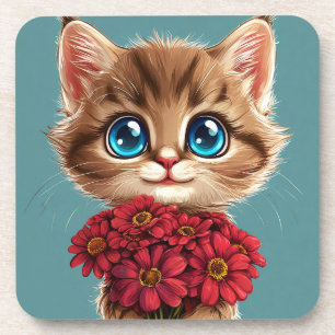 Porta-copo Gato de desenho animado fofo