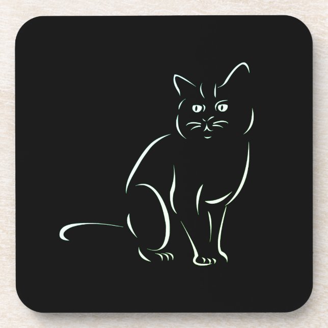 Porta-copo Gato de Gatinho Branco (Frente)