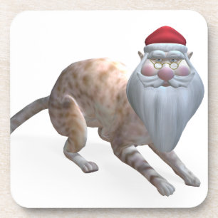 Porta-copo Gato de Tigre do Papai Noel