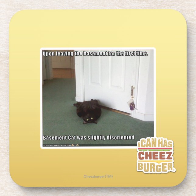 Porta-copo Gato do porão, desorientado leve (Frente)