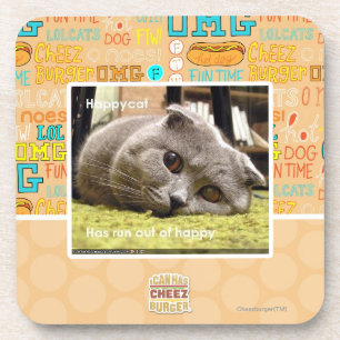 Porta-copo Gato feliz, fora de feliz