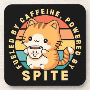 Porta-copo Gato Fofo Engraçado Café Citação Retro Pôr do Sol