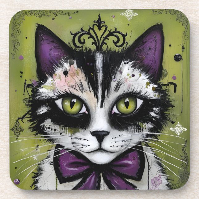 Porta-copo Gato Gótico (Frente)