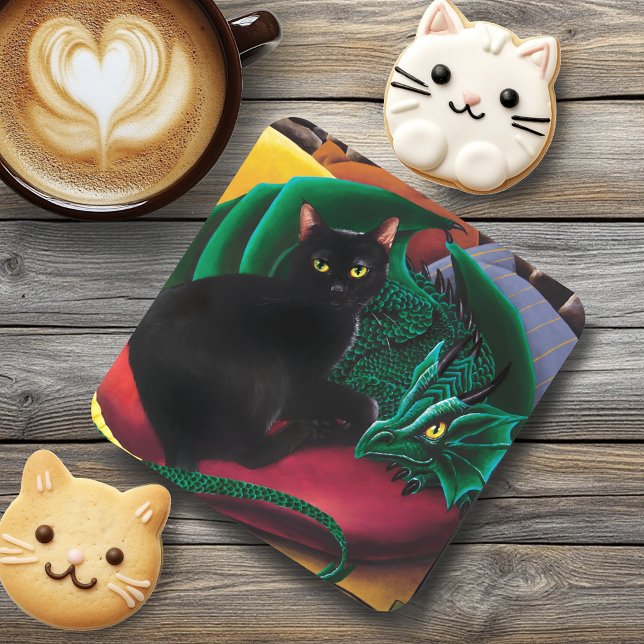 Porta-copo Gato Negro e Dragão (Criador carregado)