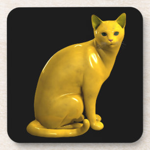 Porta-copo Gato ouro