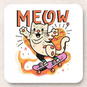Porta-copo Gato Patinando Meow