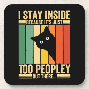 Porta-copo Gato Preto Fico Dentro Porque Está Muito Cheio de 